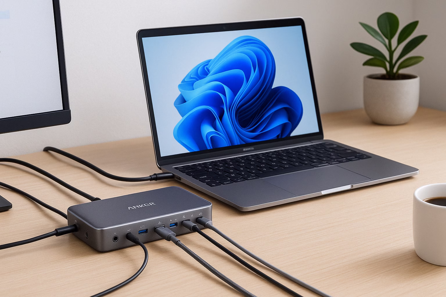 mejores-gadgets-para-trabajar-desde-casa Estación de acoplamiento USB-C para trabajar desde casa en 2025